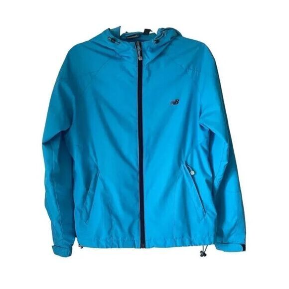 S3 New Balance Windbreaker Jacket Lightweight Running Activewear‎ Aqua Blue M - Picture 1 of 6